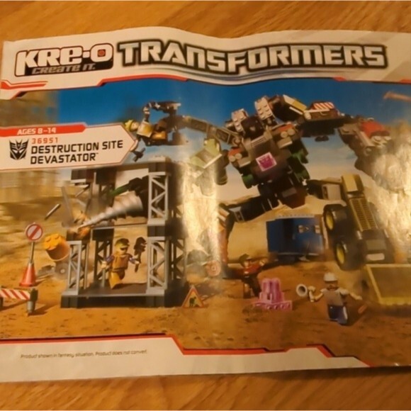 Kre-o Transformers Destruction Site Devastator 36951 Instruction Booklets - Picture 5 of 5